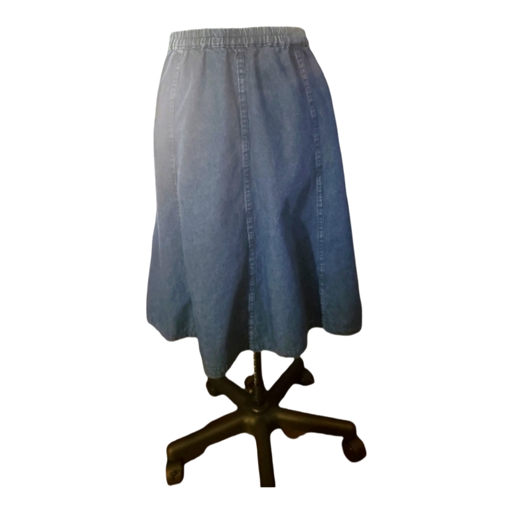 BAXTER WELLS SKIRT, JEAN, ABOVE THE KNEE, FULL